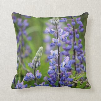 Purple Alaskan Lupine Throw Pillow