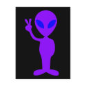 Purple Alien postcard