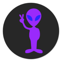 Purple Alien stickers
