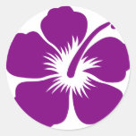Purple aloha flower sticker
