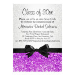 Purple/Amethyst Sparkle-look Graduation Invitation invitations