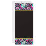 Purple and Aqua Blue paisley pattern Rack Card