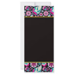 Purple and Aqua Blue paisley pattern Rack Card