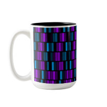 Purple and Black Abstract Mosaic Art Mugs by naturetees Purple and Black Abstract Mosaic Art Mugs
