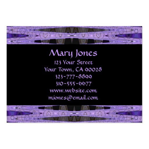 purple and black business card