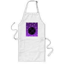 Purple and Black Christmas Bauble. Apron
