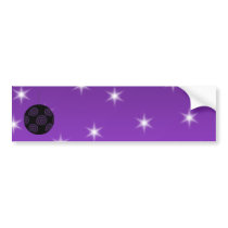 Purple and Black Christmas Bauble. Bumper Sticker