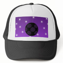 Purple and Black Christmas Bauble. Hat
