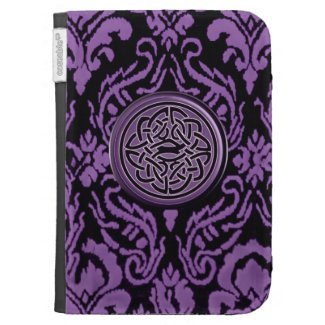 Purple and Black Damask and Celtic Knot Case