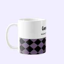 Purple and Black Diamond Pattern mugs