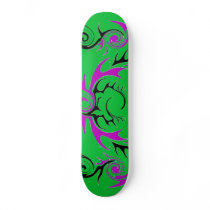 purple and black dragon skate board