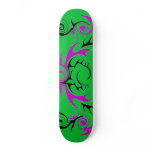 purple and black dragon skate board