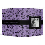 Purple and Black Floral Wedding Binder