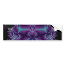 Purple and Black Fractal Art Bumper Sticker