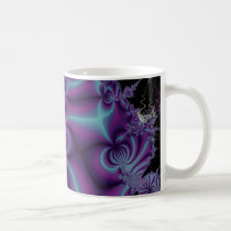 Purple and Black Fractal Art Coffee Mugs