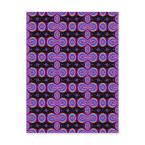 Purple and Black Fractal Pattern postcards by DonnaGraysonAbstract Purple and Black Fractal Pattern postcards