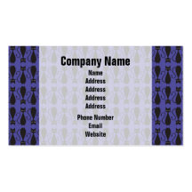 Purple and Black Goth Cat Pattern Business Cards