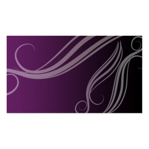 purple and black hair salon business cards (back side)