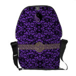Purple and Black Lace Rickshaw Messenger Bag