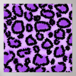 Purple and Black Leopard Print Pattern.