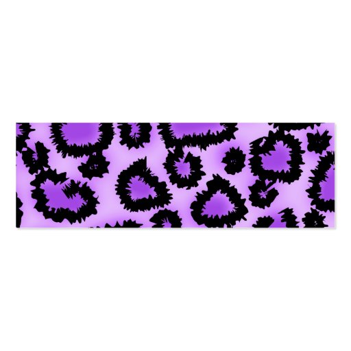 Purple and Black Leopard Print Pattern. Business Cards (front side)