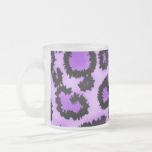 Purple and Black Leopard Print Pattern. Coffee Mug