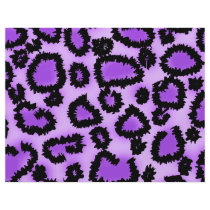 Purple and Black Leopard Print Pattern. Flyer