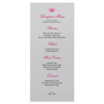 Purple and Black Orchid Wedding Reception Menu Rack Card