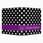 Purple and Black Polka Dot Coupon Organizer Binders