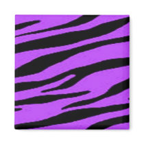 Purple and Black Zebra magnets by JuJuGarden Purple and Black Zebra magnets