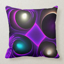 Purple and Blue abstract circles pillow pillows