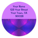 Purple and blue address labels stickers