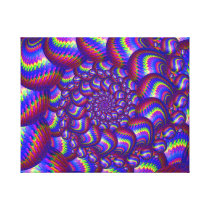 Purple and Blue Balls Fractal Pattern Gallery Wrap Canvas