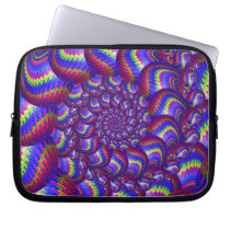 Purple and Blue Balls Fractal Pattern Laptop Sleeve