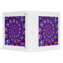 Purple and Blue Balls Fractal Pattern Print Binder