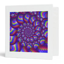 Purple and Blue Balls Fractal Pattern Print Binder
