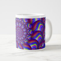 Purple and Blue Balls Fractal Pattern Extra Large Mug
