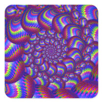 Purple and Blue Balls Fractal Pattern Sticker