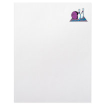 purple and blue bowling design custom letterhead