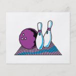 purple and blue bowling design personalized flyer