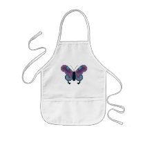 Purple and Blue Butterfly Apron by ingasi Purple and Blue Butterfly Apron