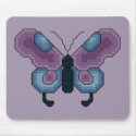 Purple and Blue Butterfly Mousepad