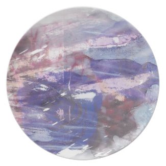 Purple and blue faded rose scratched art print plate