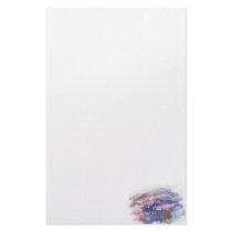 Purple and blue faded rose scratched art print stationery design