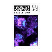 Purple and Blue Nebula Postage