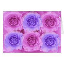 Purple and Blue Roses Card