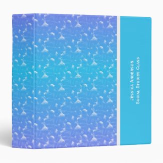 Purple and Blue Sponged: Personalized Binder