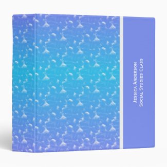 Purple and Blue Sponged: Personalized Binder 2