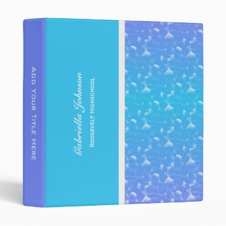 Purple and Blue Sponged: Personalized Binder 3