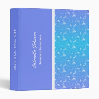 Purple and Blue Sponged: Personalized Binder 4